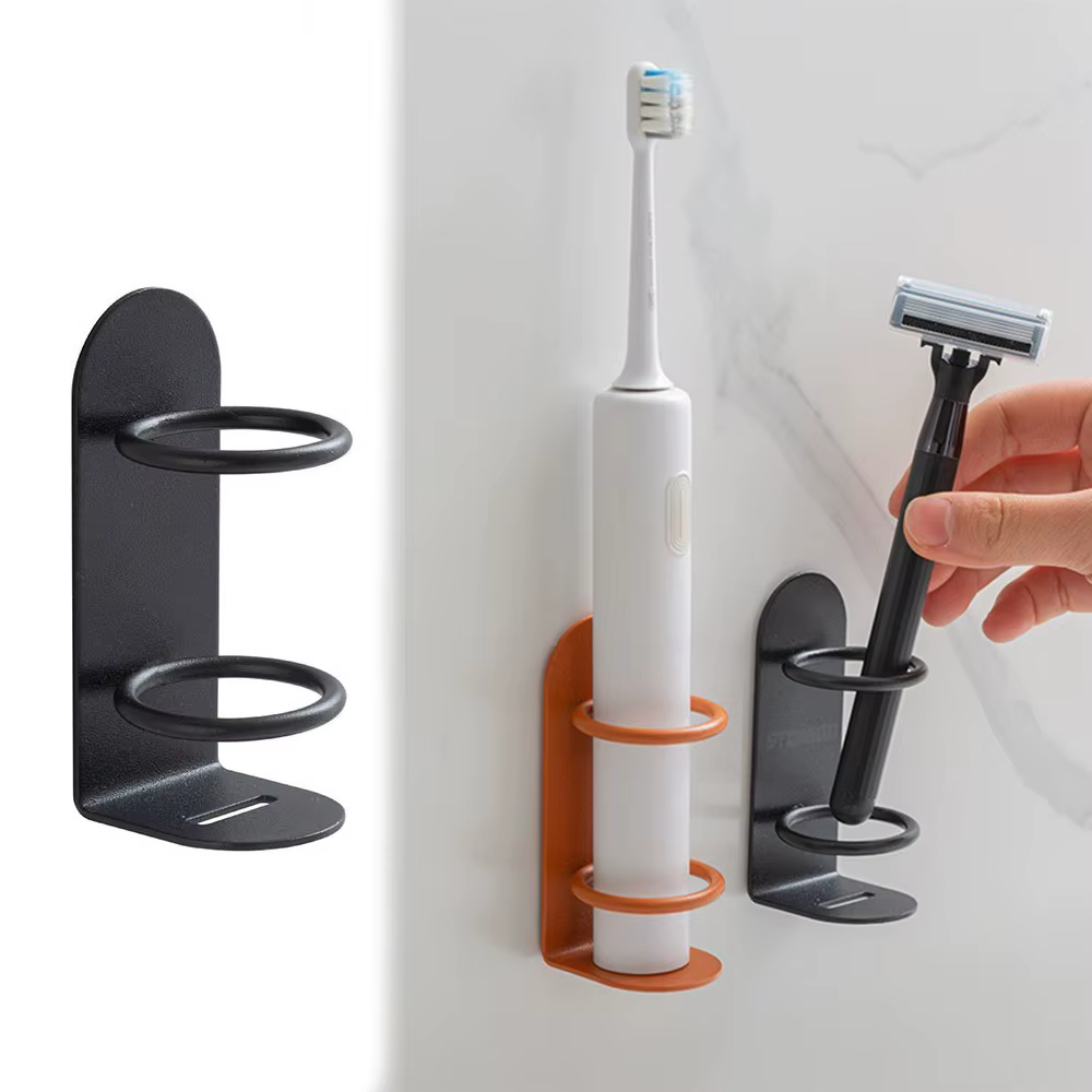 Porte-brosse à dents électrique mural, sans poinçon, étagère de rangement, organisateur de brosse à 
