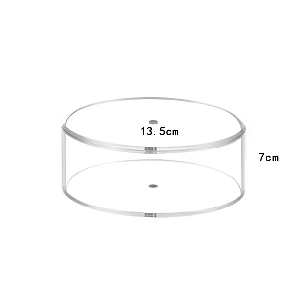 Boîte de rangement magnétique empilable cylindrique en acrylique transparent, boîte à poussière de m