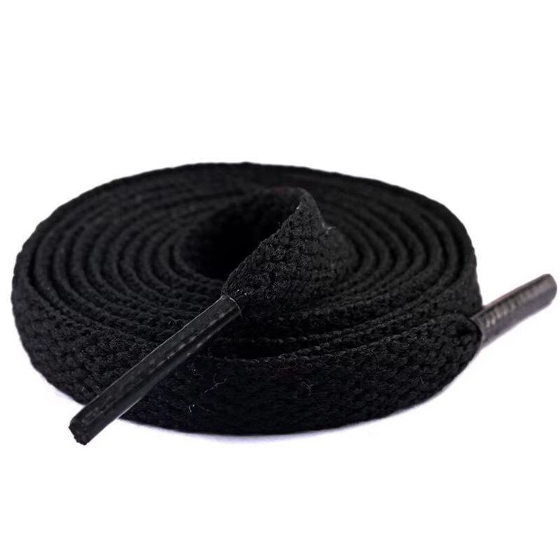Lacets Lumineux Plats pour Baskets, en Tissu, 13 Couleurs, Blanc, Noir, Souple, Classique, 1 Paire