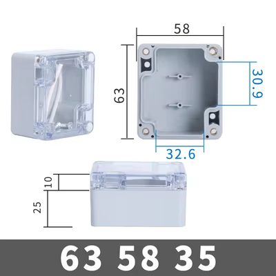 Boîte de rangement en plastique étanche, boîtier transparent, boîtier électronique, boîtier de proje