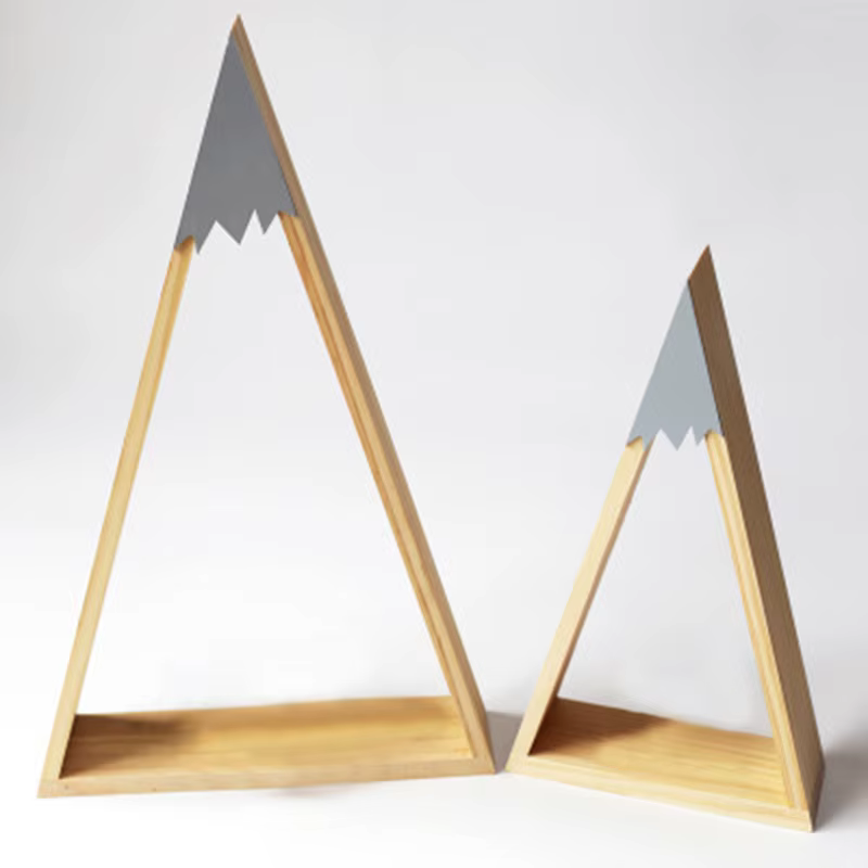 2 pièces/ensemble décor à la maison Style nordique pour chambre de bébé étagère murale bois neige mo