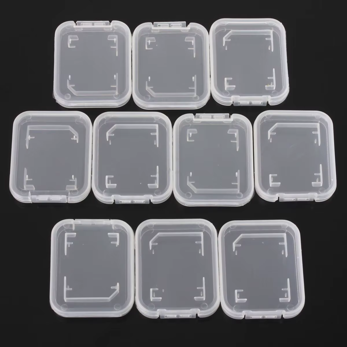 Étui de rangement transparent pour carte mémoire SD SDHC TF MS, 10/20/30 pièces, support de protecti