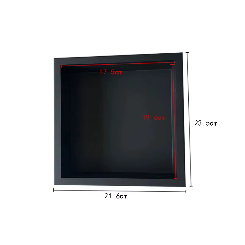Armoire de rangement noire pour salle de bain, armoire murale intégrée dissimulée, Niche en acier in