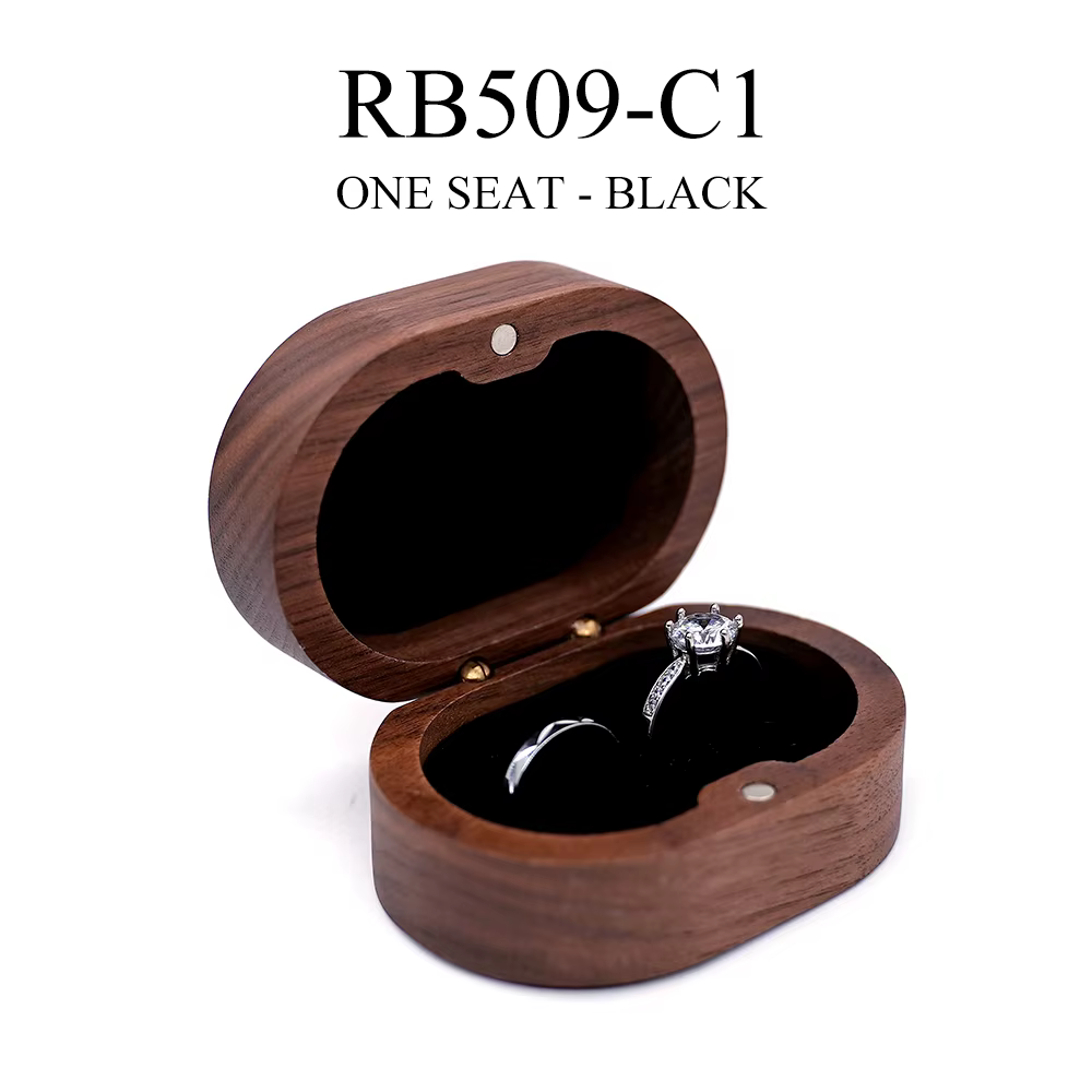 Boîte à bagues en bois pour fiançailles et mariage, porte-bague gravé avec proposition personnalisée