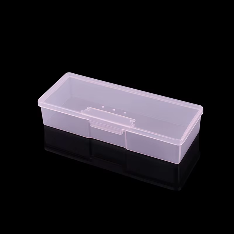 Boîte de rangement rectangulaire en plastique Transparent pour Nail Art, 1 pièce, boîte de rangement