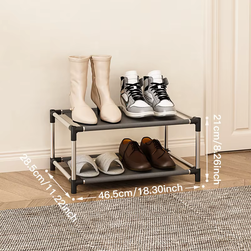 Étagère à chaussures élégante en métal, Simple, organisateur de chaussures, support peu encombrant, 
