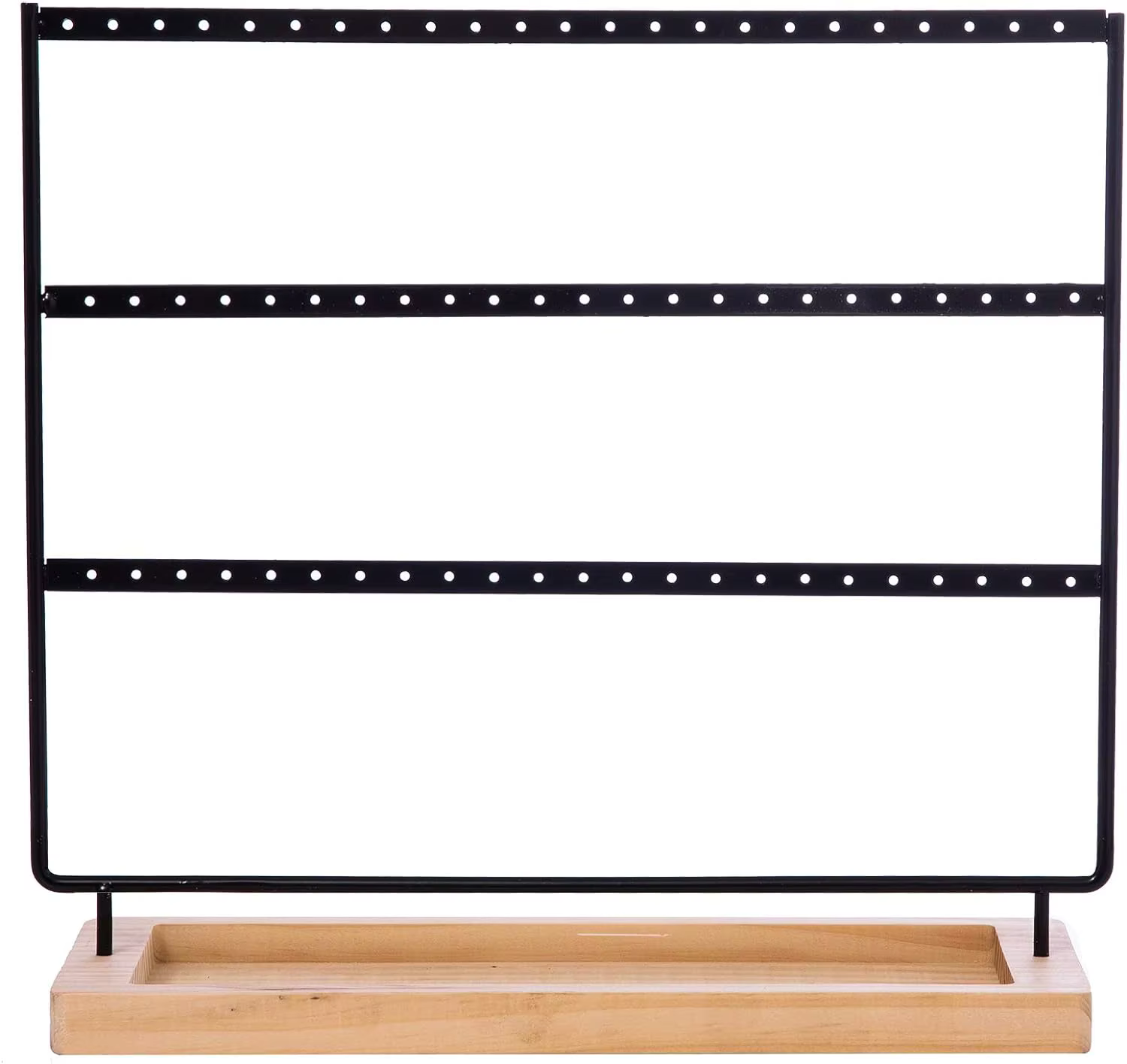 Support pour boucles d'oreilles, 3 niveaux, 69 trous, organisateur de boucles d'oreilles, présentoir