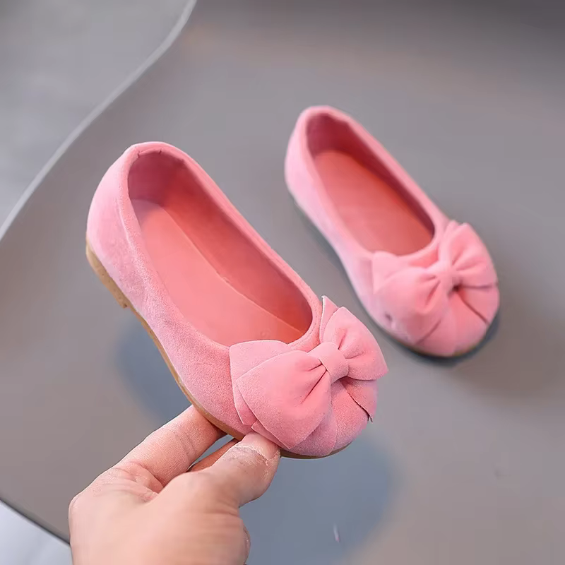Chaussures en cuir pour enfants, ballerines douces pour filles, mocassins de danse souples, chaussur