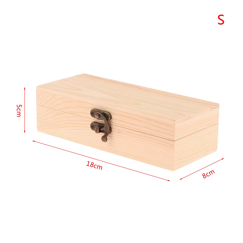 【NpA】Boîte de rangement rectangulaire en bois, organisateur, boîte de rangement simple, anti-poussiè