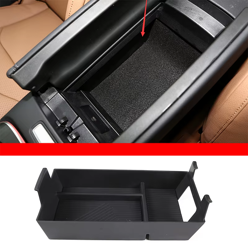 Boîte de rangement pour accoudoir, organiseur de console centrale pour Mercedes Benz Classe E W214 2