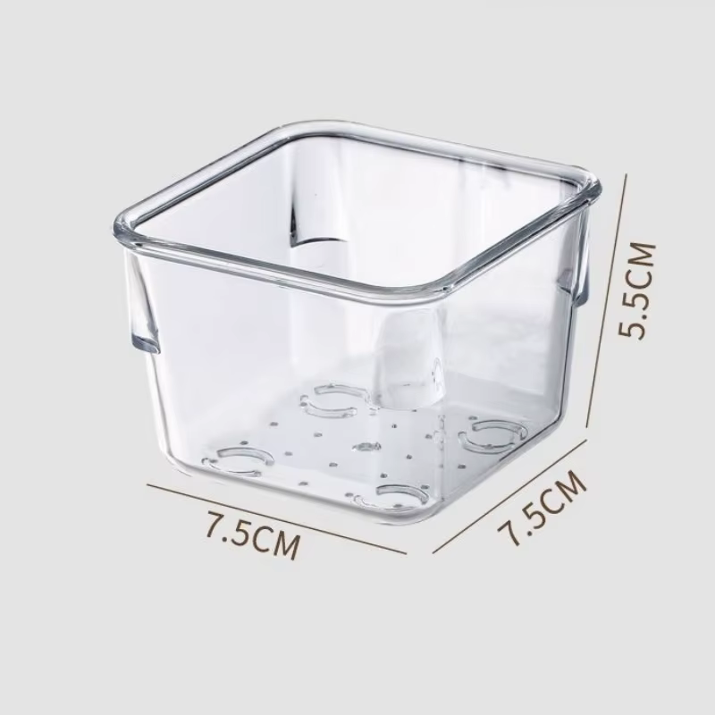 Organisateurs de tiroirs en plastique transparent, séparateurs de bureau, bacs, commode de maison, b