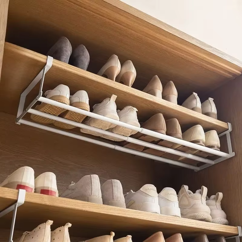 Étagère à chaussures réglable |   Organisateur superposé peu encombrant pour armoires à chaussures d