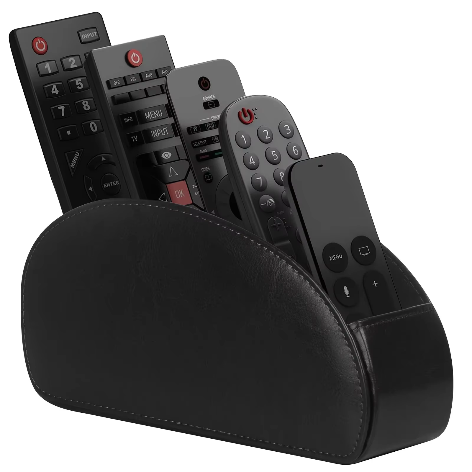 Boîte de rangement pour télécommandes à 5 compartiments, boîte de rangement de bureau pour salon, bo