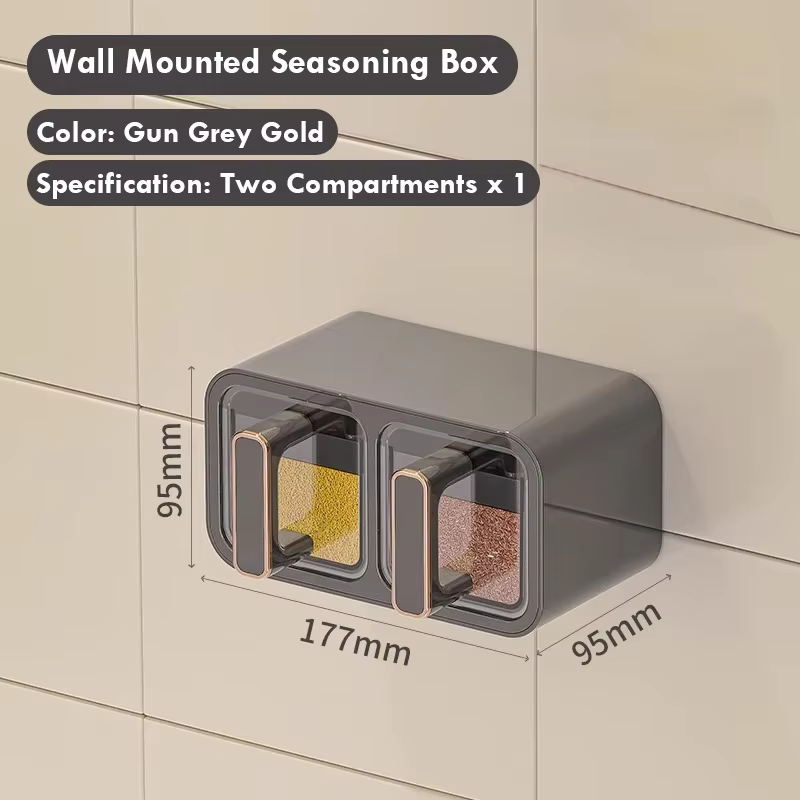 Boîte de rangement pour assaisonnements de cuisine non perforée avec cuillère, ensemble de récipient