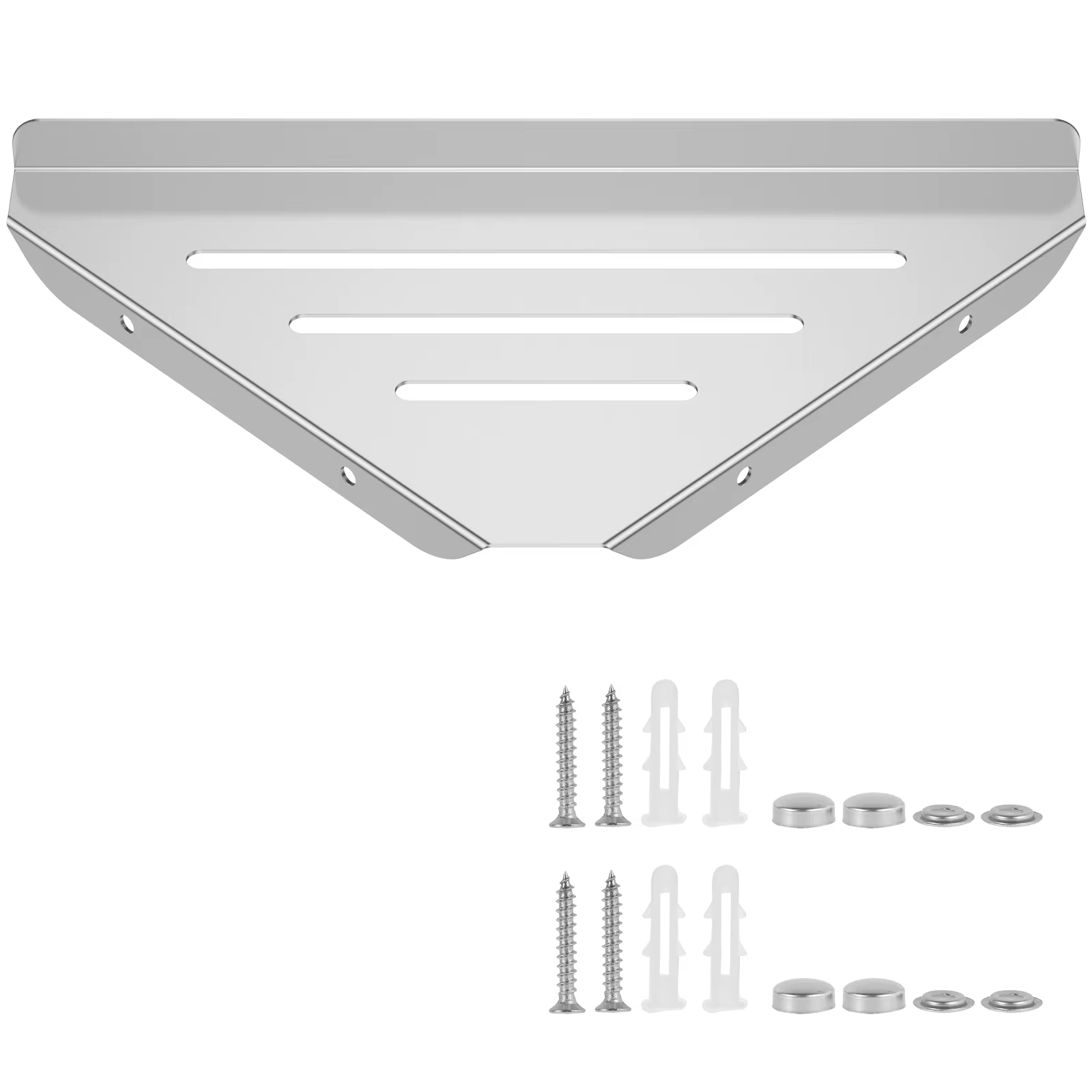 Étagère d'angle de douche murale sans perceuse, en acier inoxydable 304, organisateur de rangement p
