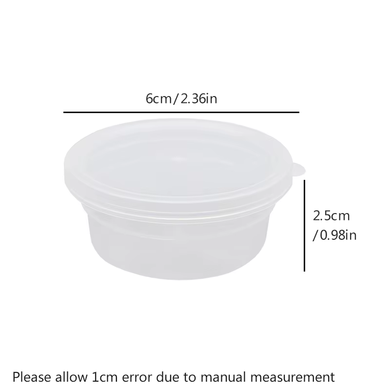 Pack de 20 boîtes rondes transparentes pour l'artisanat, les petits accessoires, les matériel de pêc