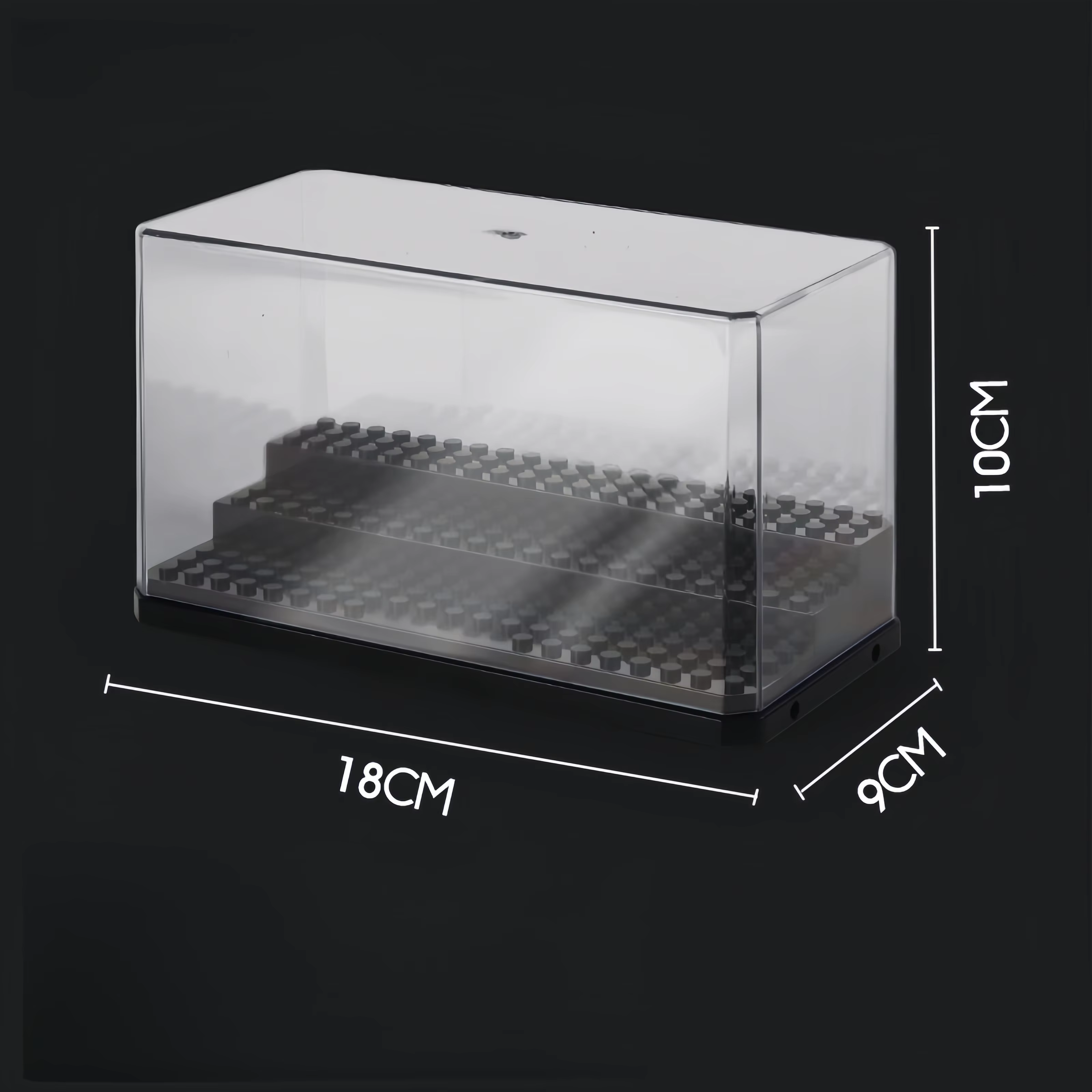 Vitrine transparente à 3 niveaux pour figurines - Boîte de rangement en acrylique pour petites figur