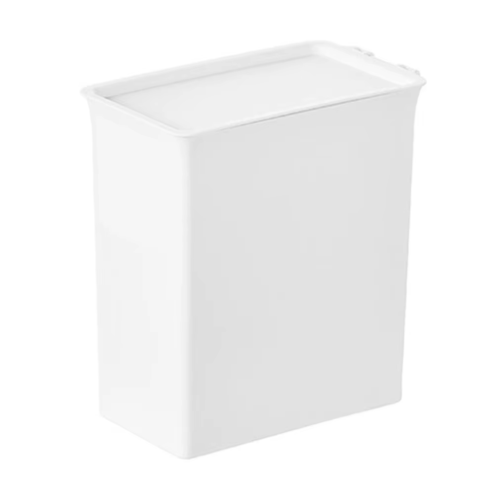 Boîte de rangement pour lessive avec couvercle, gain de place, multifonctionnelle, conteneur pour le