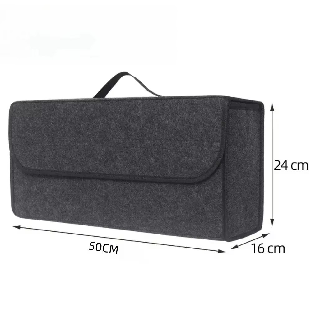 Organisateur souple pour coffre de voiture, boîte de rangement en feutre, accessoires, grand compart