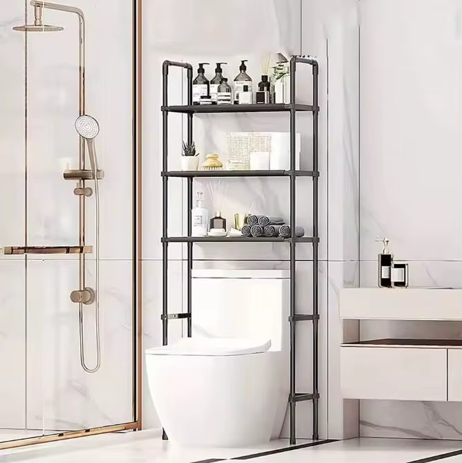 Support de rangement pour salle de bain, support peu encombrant, multifonctionnel, Type sol, support