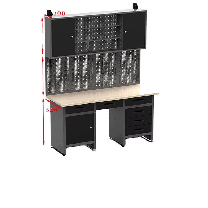 Armoire de Garage modulaire robuste, établi d'atelier, armoire de Garage en métal pour réparation au