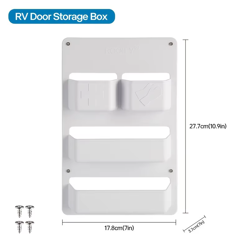 Compartiment de rangement pour porte de toilette de camping-car, poche pour étagère Kassett, boîte b