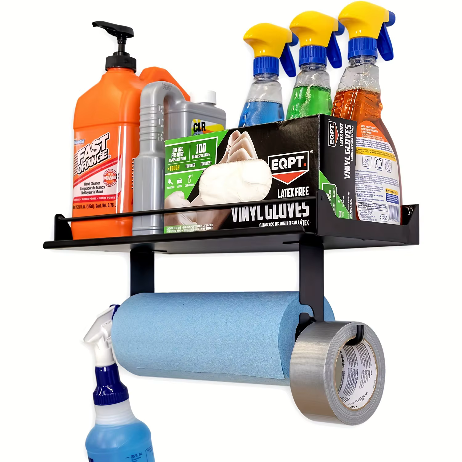Porte-serviettes en papier de garage, étagère murale, déchirure à une main, organisation du garage e