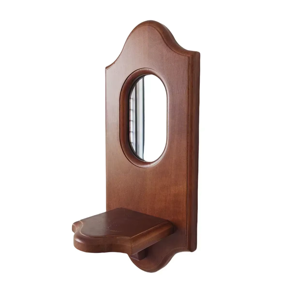 Miroir mural Vintage avec étagère, chandelier d'aromathérapie en bois massif, décor suspendu pour ca