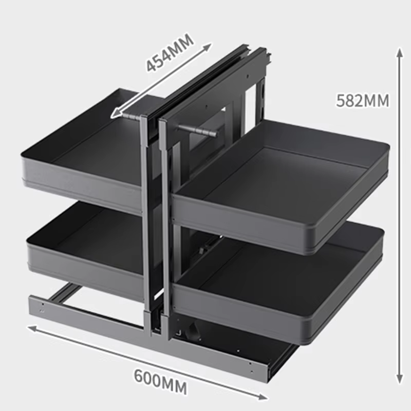 Panier de traction d'angle, supports de rangement réglables, Organization de vaisselle de cuisine, p