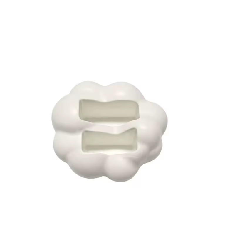 Support de télécommande et boîte de rangement en forme de nuage mignon - Design moderne noir et blan