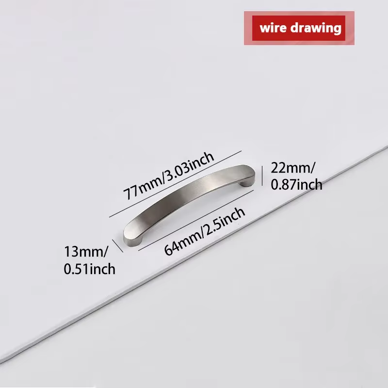 Poignées d'armoire boutons de porte en alliage d'aluminium boutons de cuisine brossé armoire tire ti