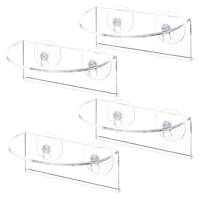 E8BD – lot 4 étagères flottantes pratiques, support pour plantes pour décors feuillage, avec aspirat