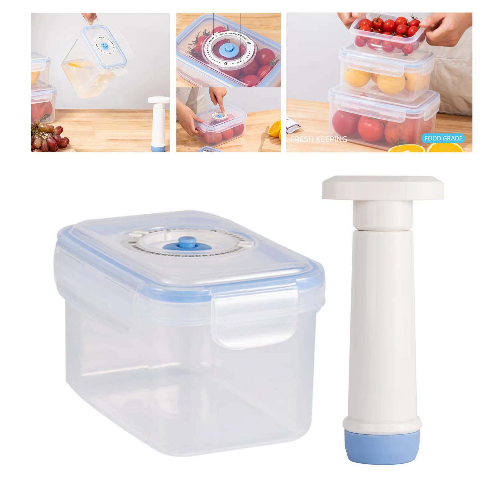 Récipient alimentaire scellé sous vide, conteneur de stockage des aliments portable, boîte de conser