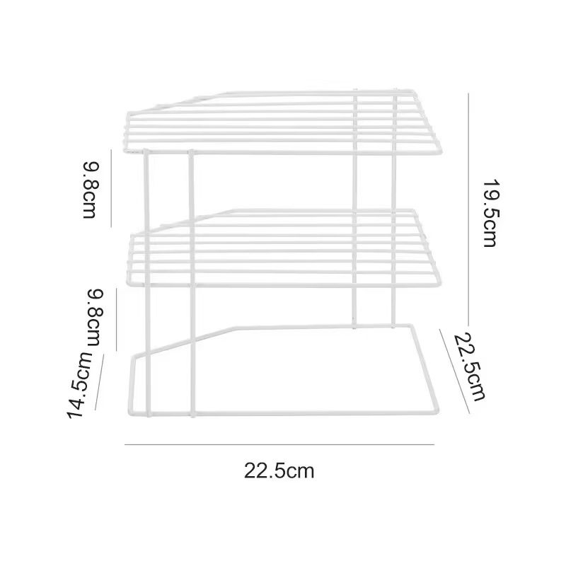 Étagère d'angle de comptoir de cuisine 1 pièce, support mobile pour pots à épices, assiettes et bols