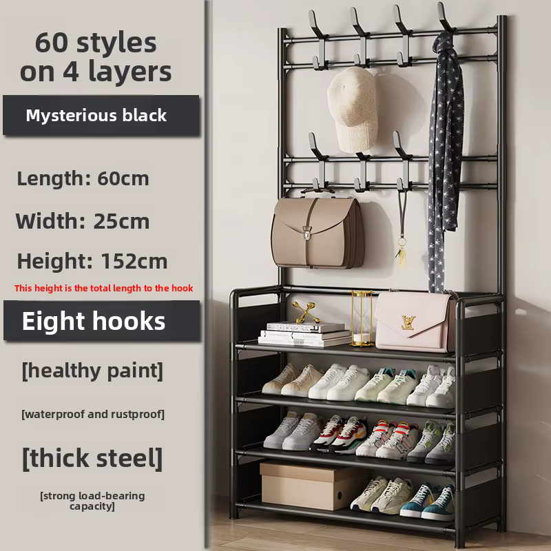 Étagère à chaussures multicouche montée sur porte, assemblage Simple, armoire de rangement multifonc