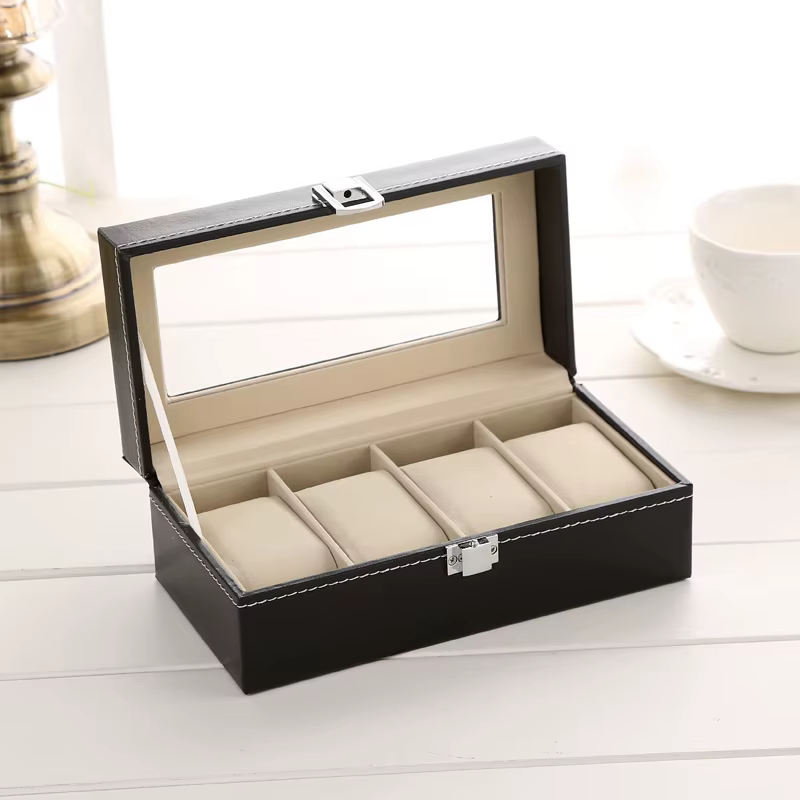 Organisateur de montres, boîtes de rangement pour montres de voyage, présentoir en cuir Pu, boîte de
