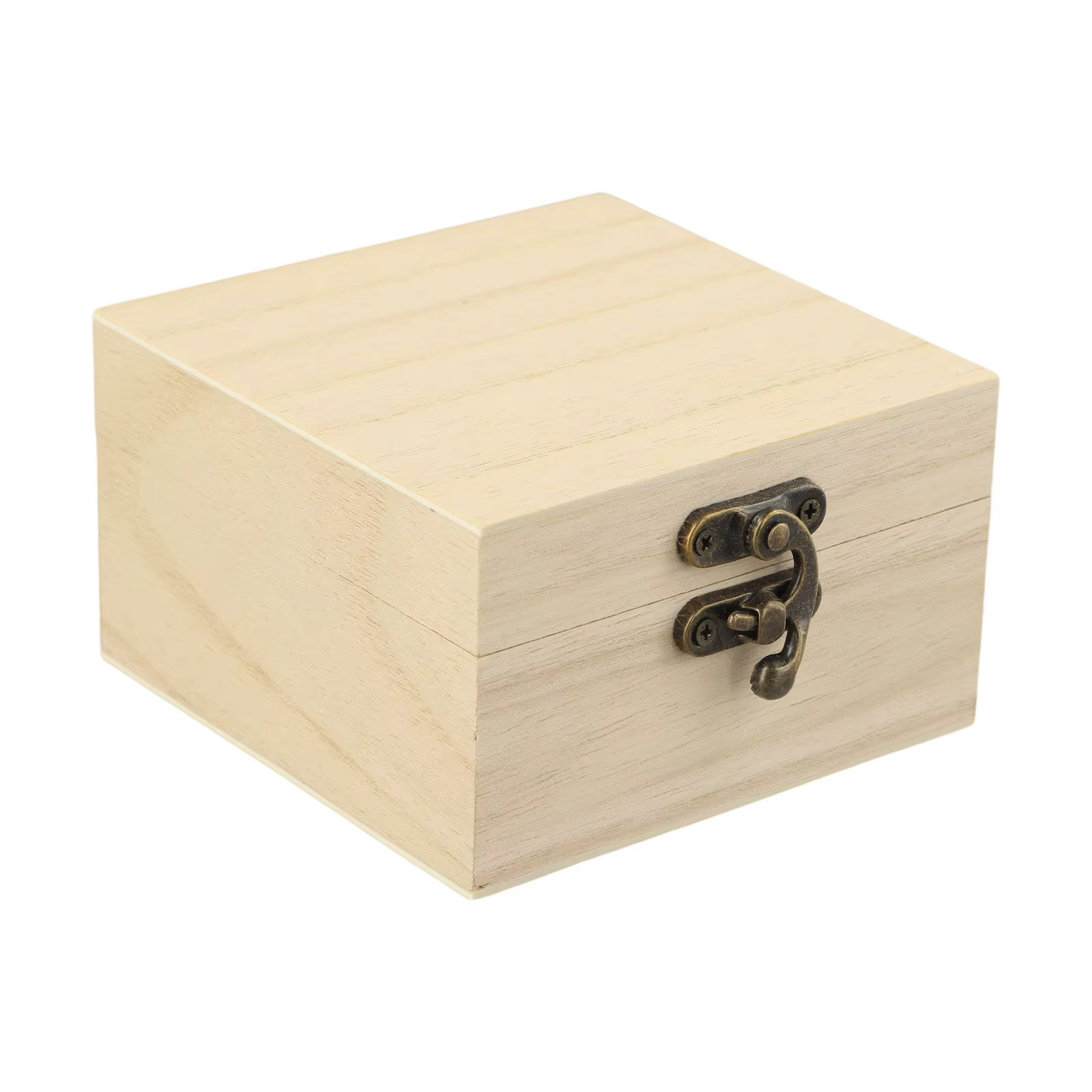 Boîte de rangement carrée en bois rétro, 1 pièce, boîte à rabat, boîte cadeau, emballage cadeau, boî