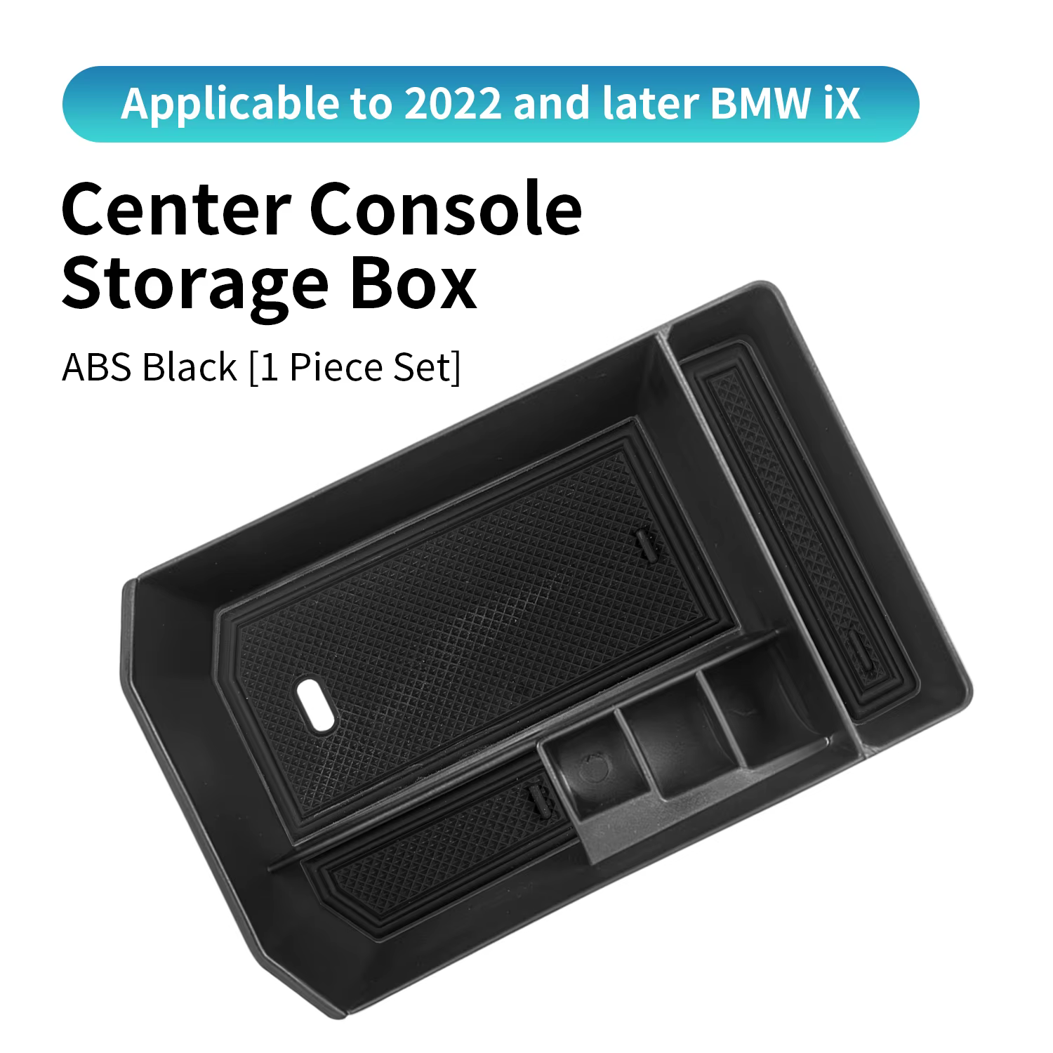 Boîte de rangement durable en ABS pour console centrale BMW iX 2022, design multi-compartiments étan