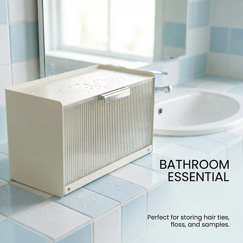 Boîte de rangement pour comptoir de salle de bain, boîte de rangement pour articles de toilette à ou
