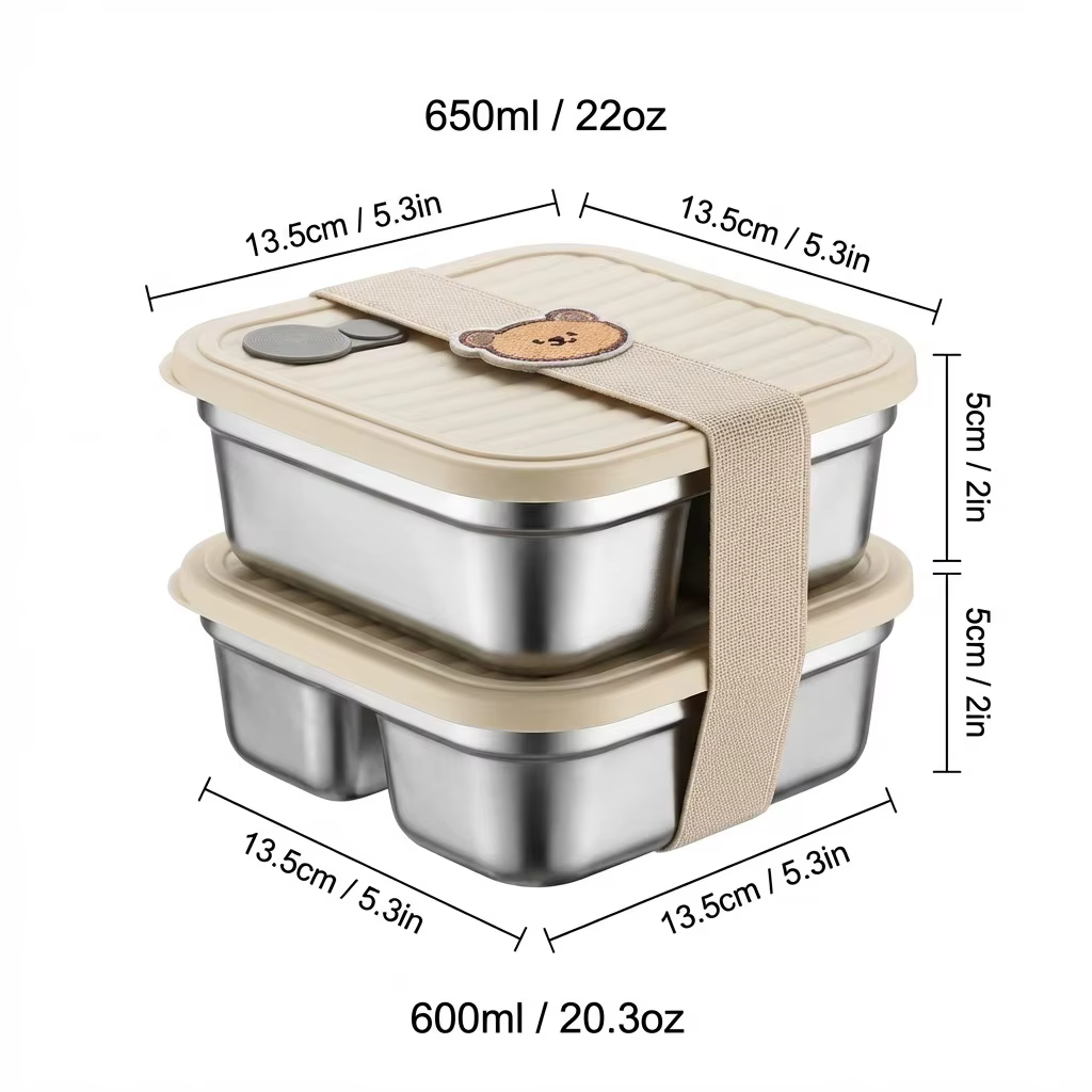 Conteneur alimentaire portable pour salade de fruits, pour enfants et étudiants, 2 pièces/ensemble, 