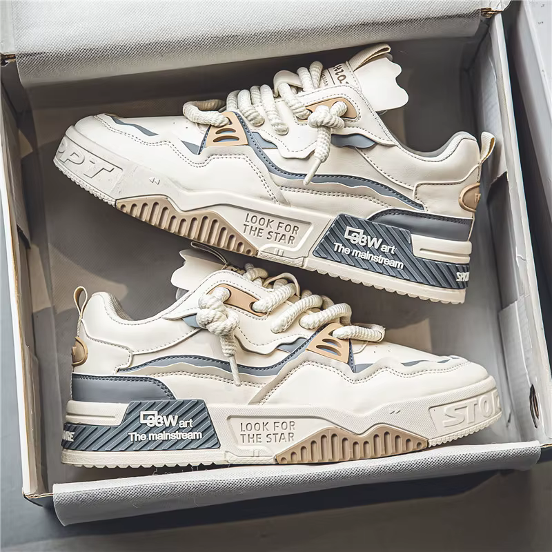 Chaussures décontractées pour hommes, hiver, semelle épaisse, antidérapantes, tendance, sportives, c