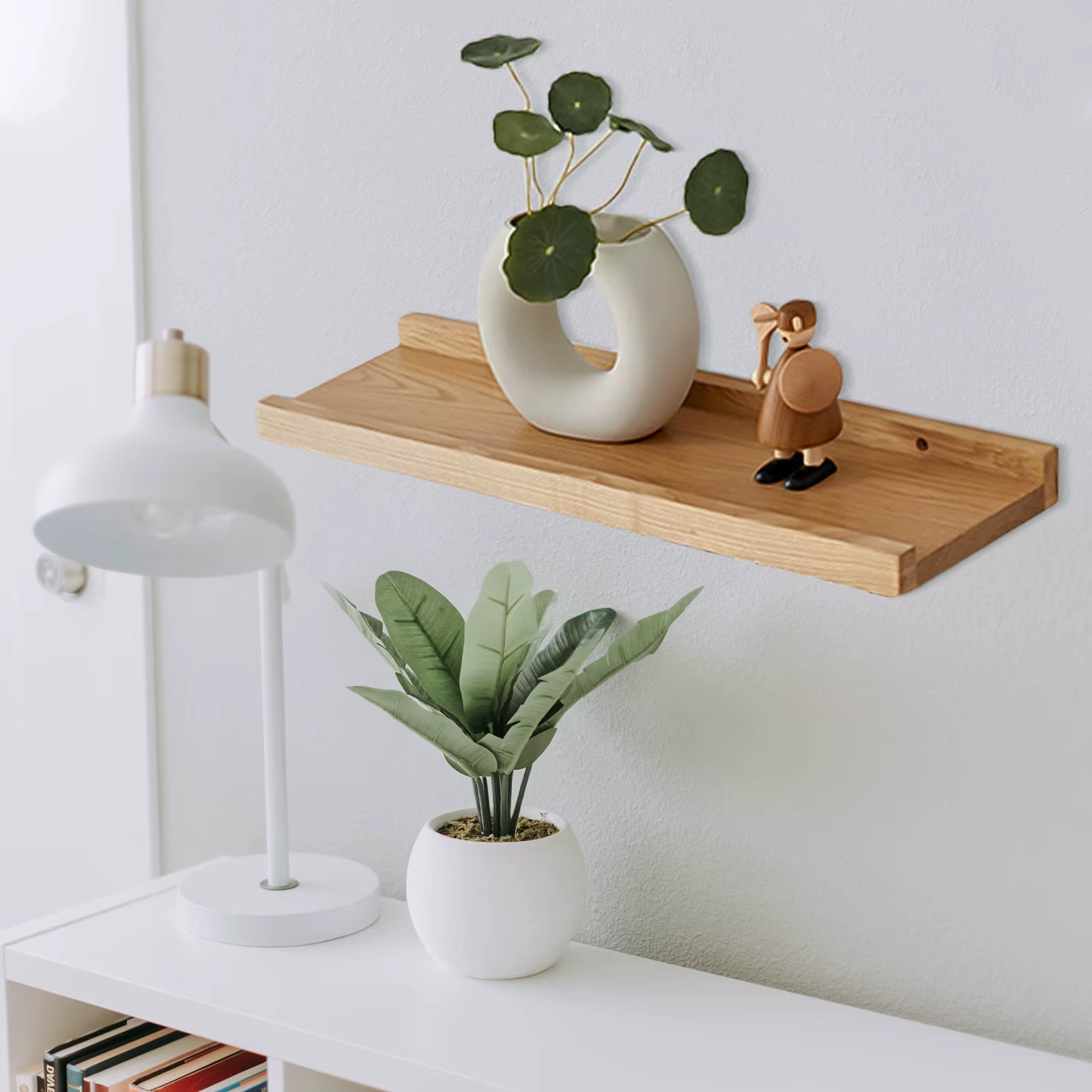 Étagère murale flottante en bois pour la maison, petite étagère flottante, présentoir de rangement p