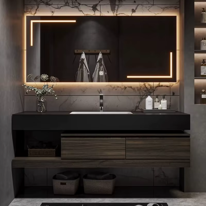 80 cm salle de bain vanité armoire avec évier et miroir armoire tiroir miroirs meubles colonne range