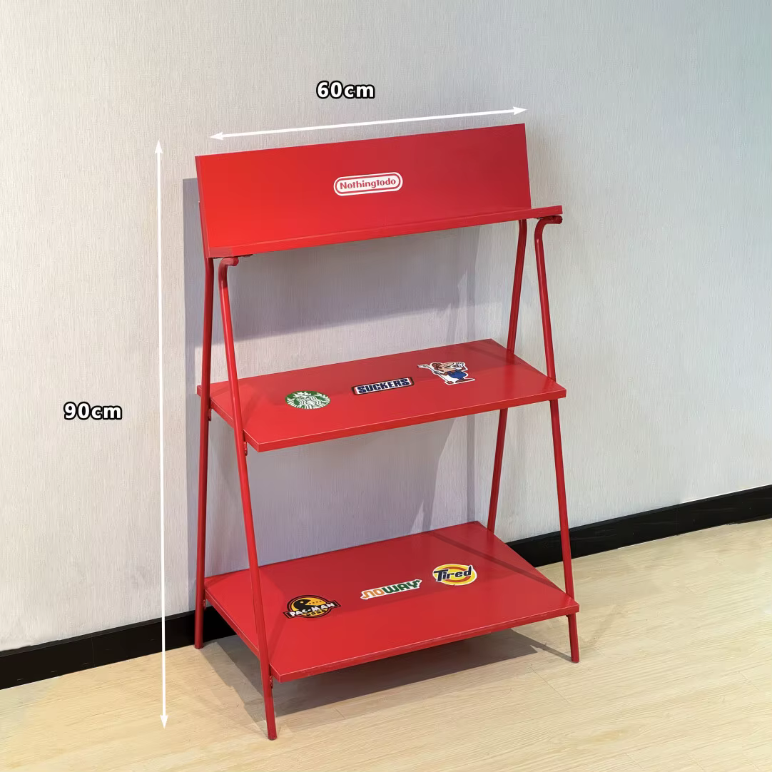 Étagère d'angle multi-niveaux de style moderne du milieu du siècle, étagère de rangement simple auto