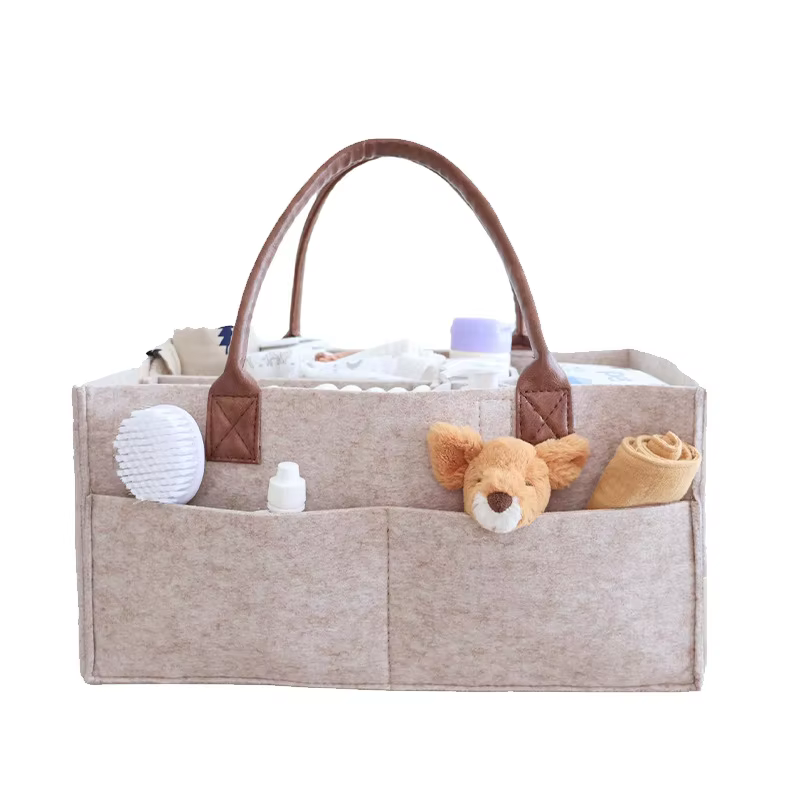 Panier de rangement en feutre pour bébé, panier de rangement pour pépinière, sac à couches pour nour