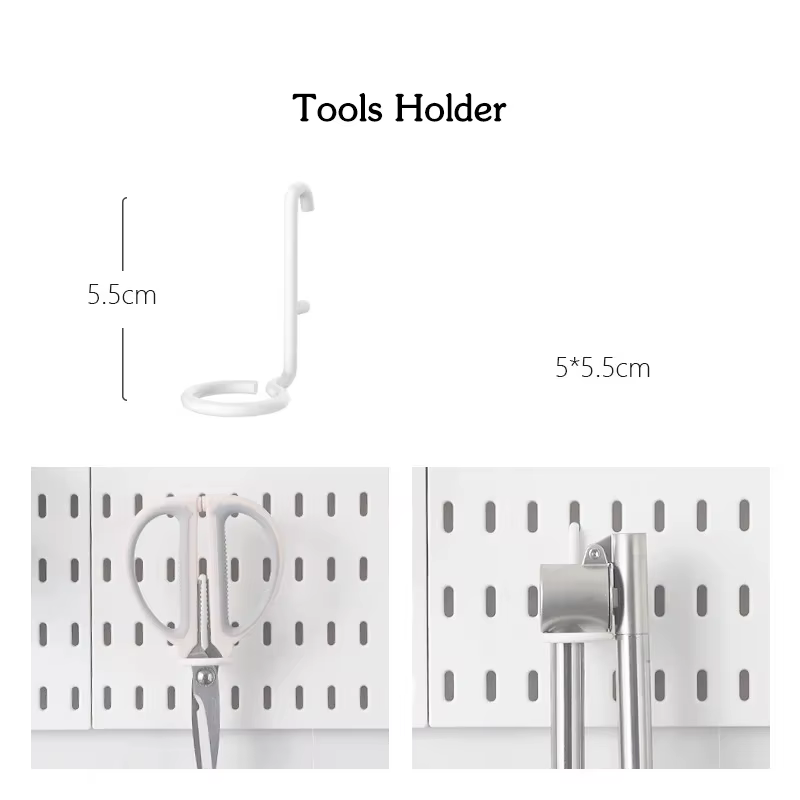 Accessoires de panneau perforé, bricolage, Organization de cuisine, sans perceuse, étagère suspendue