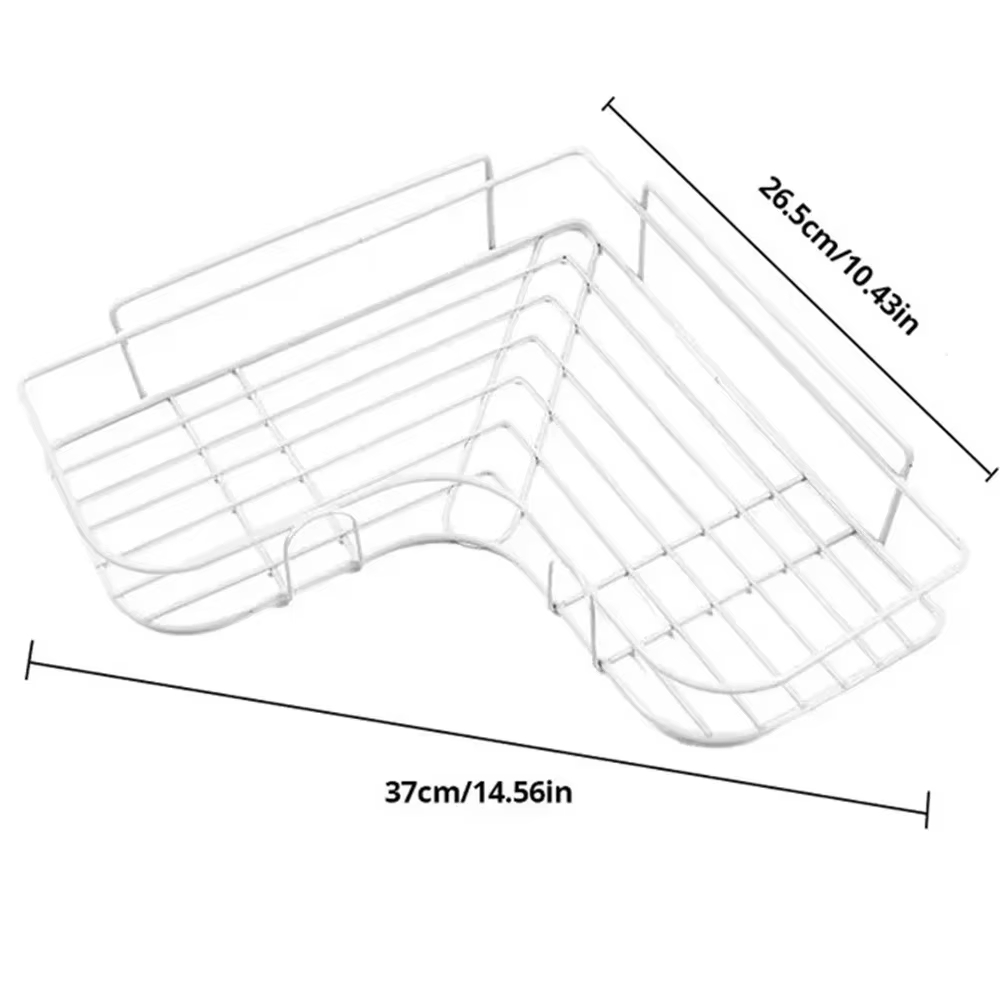 Étagère murale triangulaire en acier inoxydable, adhésive, pour shampoing, douche, rangement de cuis