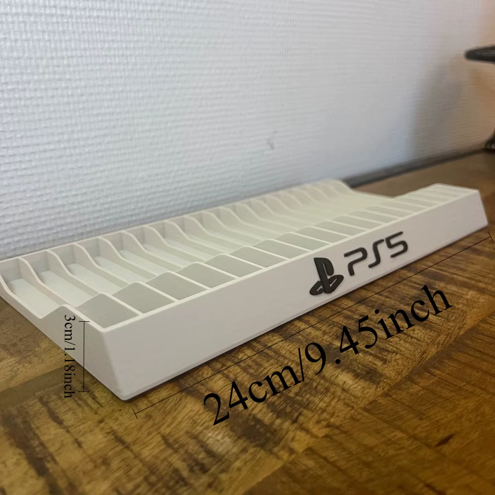 Support de rangement pour disques de jeu PS5 imprimé en 3D pour 14 disques, protège votre collection
