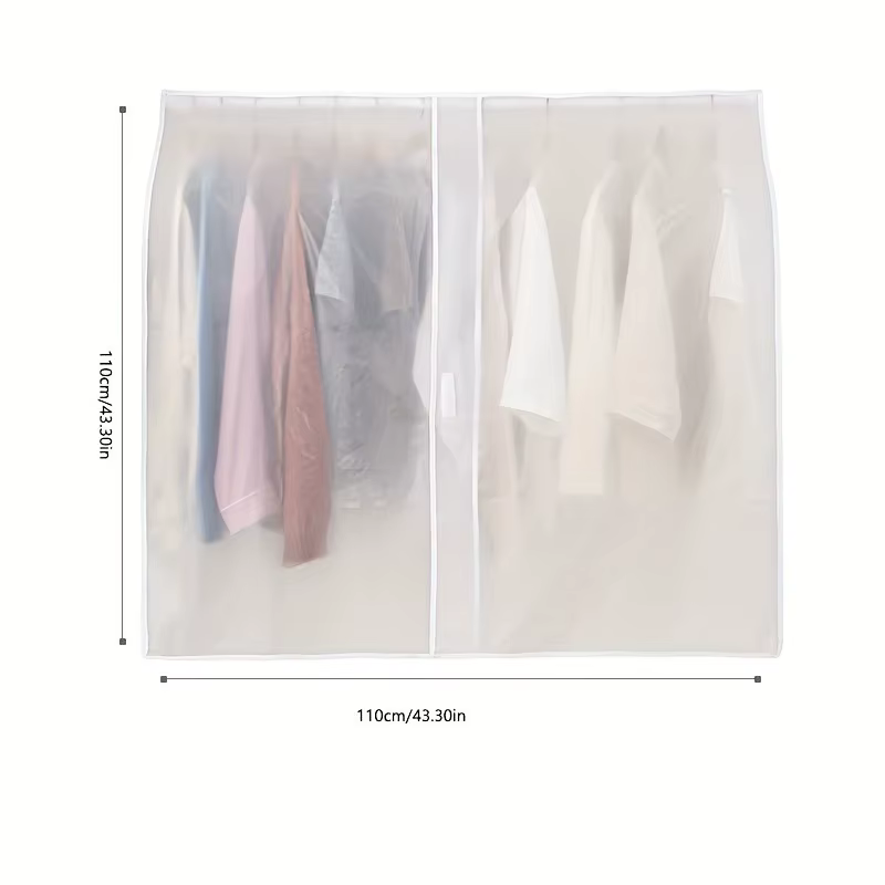 Housse anti-poussière pour vêtements ménagers, 1 pièce, translucide, anti-poussière, pour vêtements,