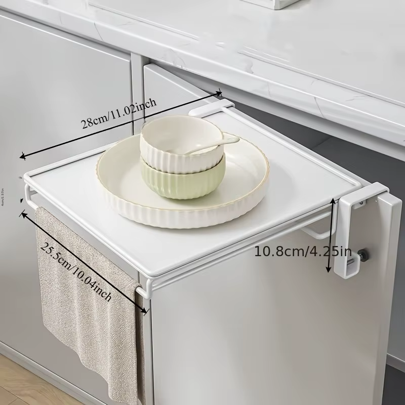 Étagère pliable pour porte d'armoire – Rangement de comptoir et panneau de séparation, gain de place